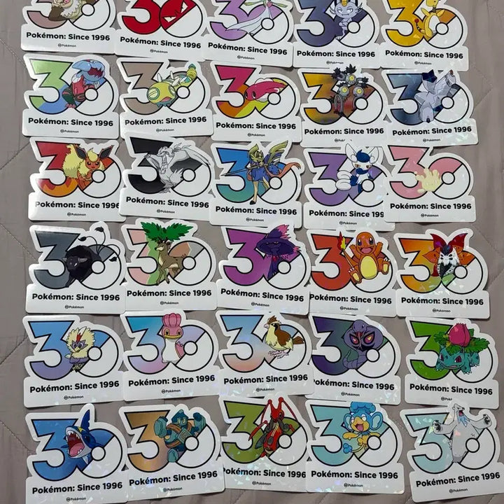 [BUNJANG] Pokemon 30th Anniversary Logo Sticker / 포켓몬 30주년 로고 스티커