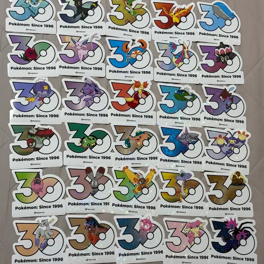 [BUNJANG] Pokemon 30th Anniversary Logo Sticker / 포켓몬 30주년 로고 스티커