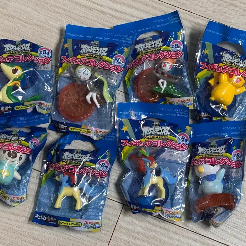 [SOLD OUT] 포켓몬 보틀캡 피규어 피카츄 팽도리 수댕이 케르디오 메로엣타 8종 풀셋