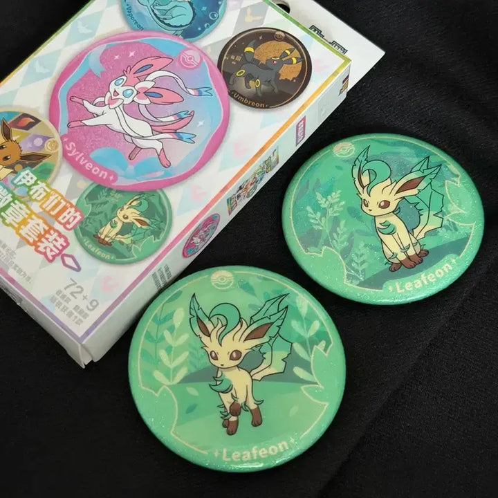 [BUNJANG] Chungpusen Limited Edition Leafeon Pokemon Can Badge Bundle Set / 중포센 한정 포켓몬 리피아 캔뱃지 뱃지 일괄
