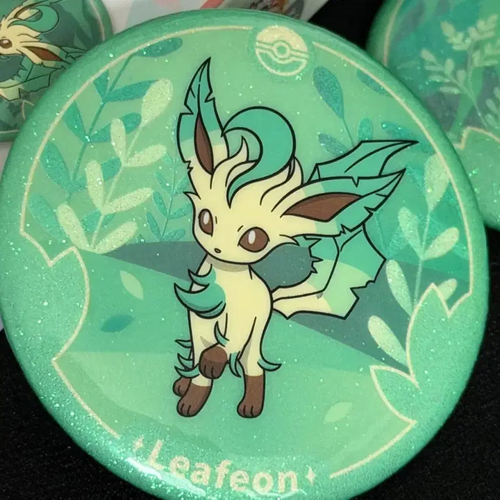 [BUNJANG] Chungpusen Limited Edition Leafeon Pokemon Can Badge Bundle Set / 중포센 한정 포켓몬 리피아 캔뱃지 뱃지 일괄