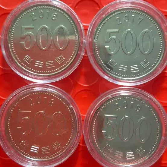 [BUNJANG] South Korean 500 Won Coin Set (2016-2019) / 500원 동전 2016 2017 2018 2019 미사용