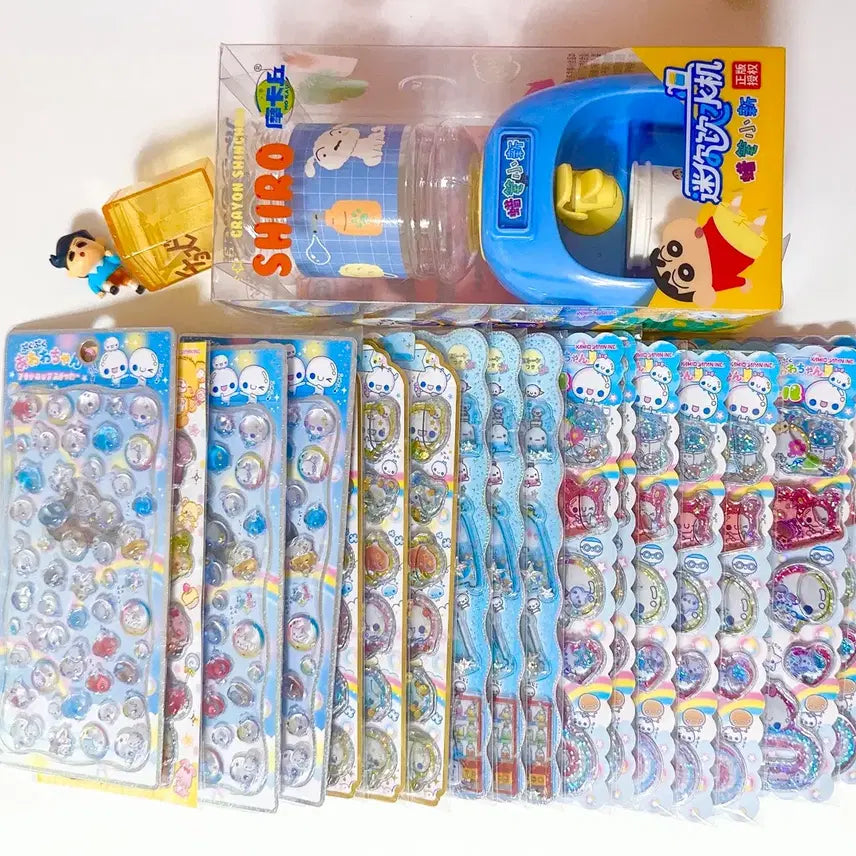 [BUNJANG] Crayon Shin-chan Mini Water Dispenser, Chul-su Figure, Heisei Stickers Set / 헤이세이스티커 고전문구 짱구정수기 짱구가챠 셋업다이어리 고전키티