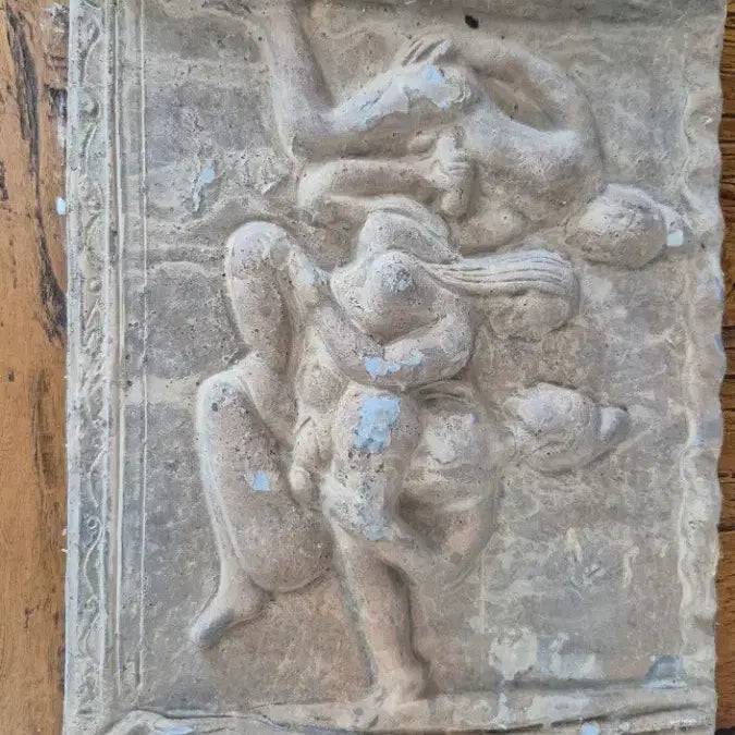 [BUNJANG] Antique Relief Carving Panel Pair - Fertility and Marital Harmony / 춘화 부조 조각판