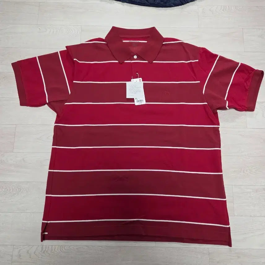 [SOLD OUT] 유니클로 JWA 스트라이프 카라티 RED XL 새상품