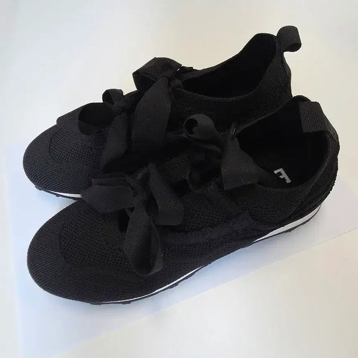 [BUNJANG] SUECOMMA BONNIE Ruffle Knit Sneakers / 슈콤마보니 러플 니트 스니커즈 235