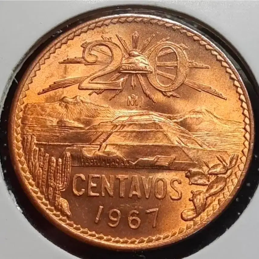 [BUNJANG] Mexico 1967 20 Centavos Large Coin (Unused) / 멕시코 미사용 1967년 20센타보스 대형주화.주화 동전 화폐 외국주화