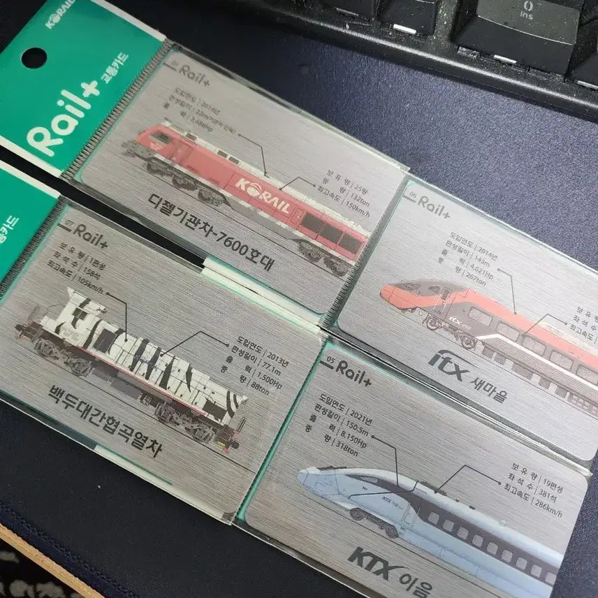 [BUNJANG] KORAIL Railplus Transportation Card 4-Type Set / 코레일 레일플러스 교통카드 4종 세트