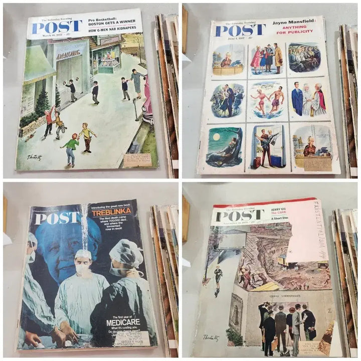 [BUNJANG] 1950s-1960s USA POST Magazine Bundle / 4권에3만1950년60년대 USA POST잡지크기34.5cmX27.5c