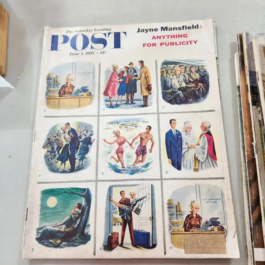 [BUNJANG] 1950s-1960s USA POST Magazine Bundle / 4권에3만1950년60년대 USA POST잡지크기34.5cmX27.5c