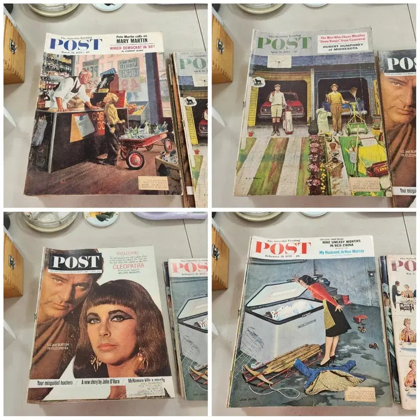 [BUNJANG] Vintage USA POST Magazine Set (1950s-1960s) / 4권에3만1950년60년대 USA POST잡지크기34.5cmX27.5c