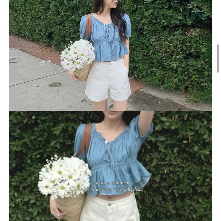 [BUNJANG] Slowand Heather Vintage Blouse / 슬로우앤드 헤더 빈티지 블라우스