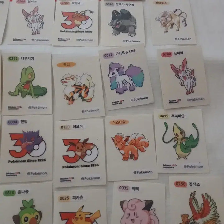 [BUNJANG] Pokemon Stickerset Bundle (44 types) / 포켓몬 띠부씰 일괄 판매 /무료배송 [편의점] 44종