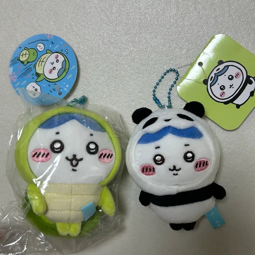 [BUNJANG] Chiikawa Hachiware Turtle Panda Bell Charm Bundle Set / 치이카와 하치와레 거북이 판다 농담곰 방울키링 일괄 양도
