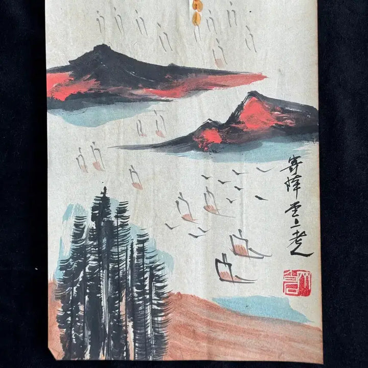 [BUNJANG] Qi Baishi Landscape Ink Wash Painting / 제백석 치바이스 육필 산수 수묵화 (14) 골동품 고미술품 고화 그림
