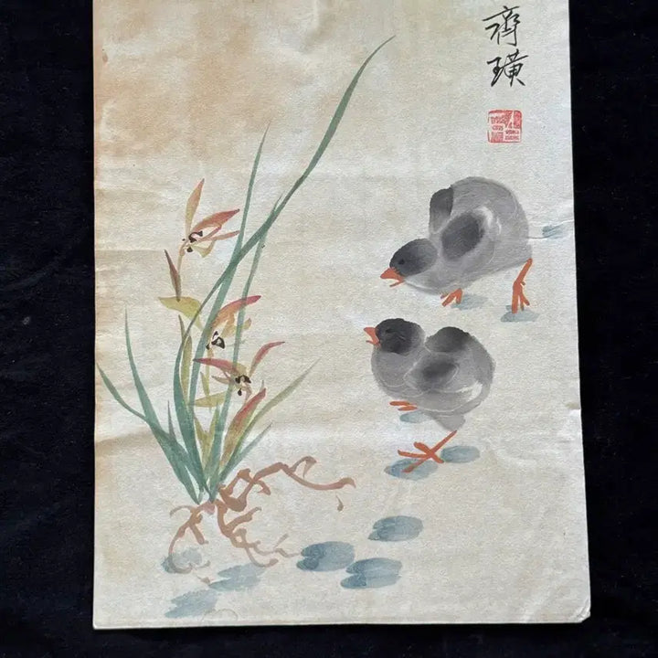 [BUNJANG] Qi Baishi Flower and Bird Painting Antique Collectible / 제백석 치바이스 영모화 화조도 육필 그림 (17) 고화 골동품 수집품