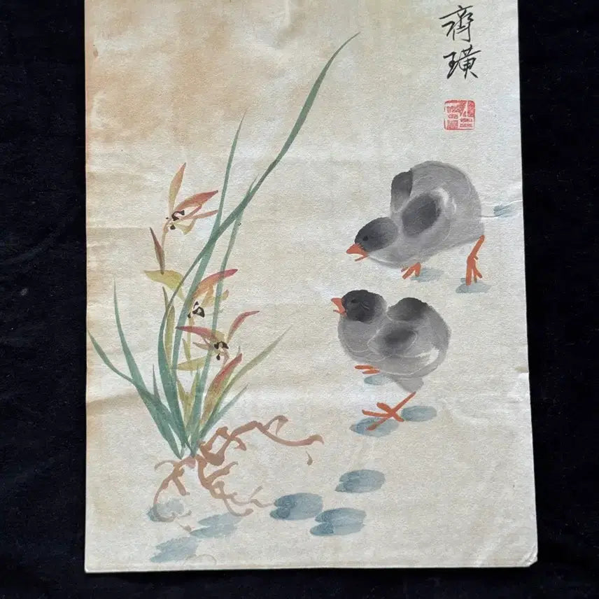 [BUNJANG] Qi Baishi Flower and Bird Painting Antique Collectible / 제백석 치바이스 영모화 화조도 육필 그림 (17) 고화 골동품 수집품