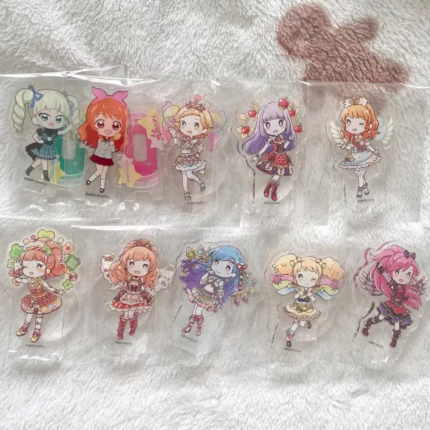 [BUNJANG] Aikatsu! Petite Acrylic Stand Akari Sumire Yurika Bundle Set / 일괄) 아이카츠 아이엠스타 쁘띠아크릴 아카리 스미레 유리카