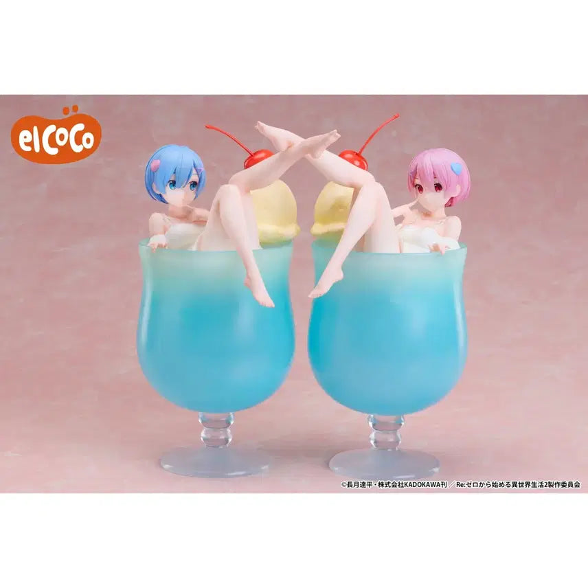 [BUNJANG] EL Kokko Re:Zero Rem &amp; Ram Cream Soda 1/7 Scale Figure Set (Sealed) / 미개봉 엘코코 리제로 1/7 스케일 렘 람 크림소다 피규어 세트