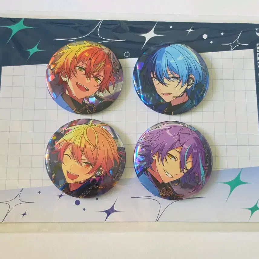 [BUNJANG] Project Sekai x Ensemble Stars Collaboration Can Badge Set (Akito, Toya, Rui, Tsukasa) / 프로세카 프세카 앙스타 콜라보 캔뱃지 세트 아키토 토우야 루이 츠카사