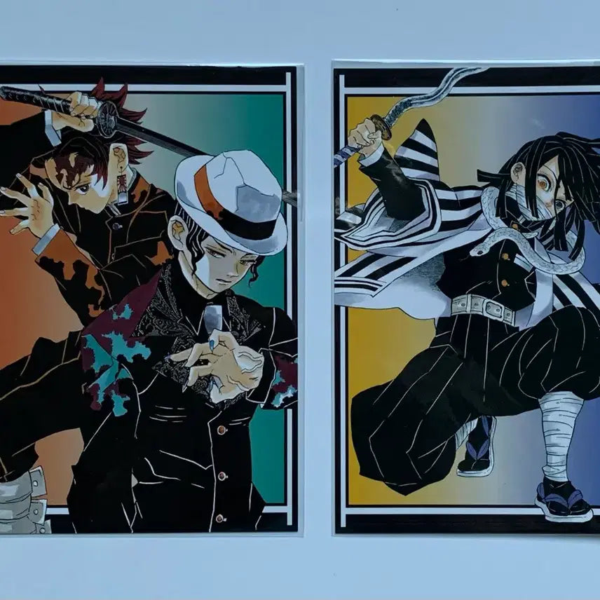 [BUNJANG] Demon Slayer: Kimetsu no Yaiba Original Illustration Postcard &amp; Bromide Set - Tanjiro, Muzan, Iguro Obanai / 귀멸의 칼날 원화 일러스트 탄지로 무잔 이구로 오바나이 엽서 브로마이드