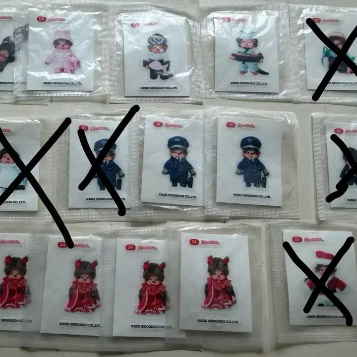 [BUNJANG] Monchhichi Jelly Sticker Collection / (2장 가격)몬치치 젤리 띠부씰 판매