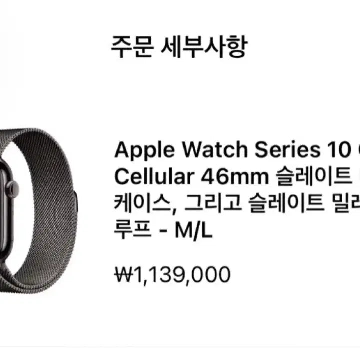 [SOLD OUT] S급 애플워치 시리즈10 슬레이트 티타늄 46mm GPS+셀룰러 풀박스