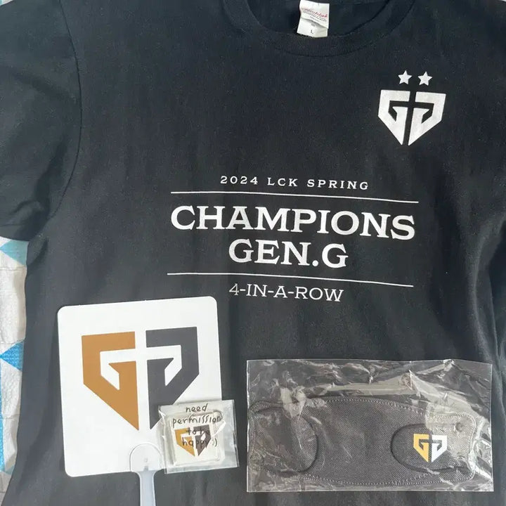 [BUNJANG] Gen.G LCK Championship POPEET T-shirt (L) / 젠지 geng lck우승 포핏 티셔츠 L