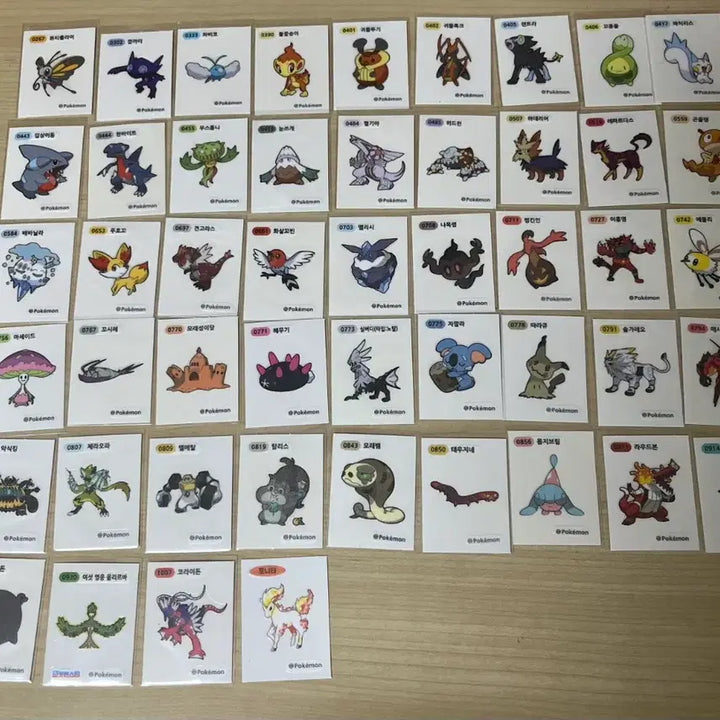[BUNJANG] Pokemon Bread Stickers (Tteokbokki Seals) 112pc Bundle Set / 포켓몬스터 띠부띠부씰 112장 일괄 판매