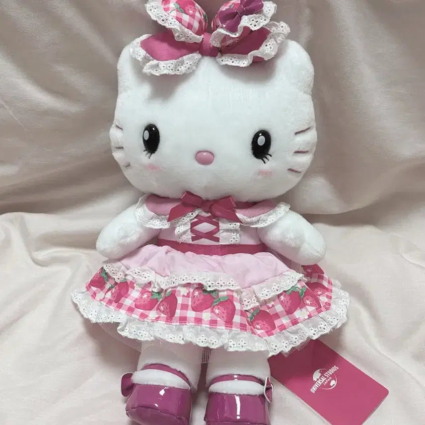 [BUNJANG] Universal Studios Japan Strawberry Kitty Plush / 유니버셜 키티 인형 딸기키티