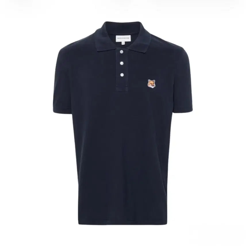 [BUNJANG] Maison Kitsuné Navy Polo T-shirt / 메종키츠네 카라티 네이비