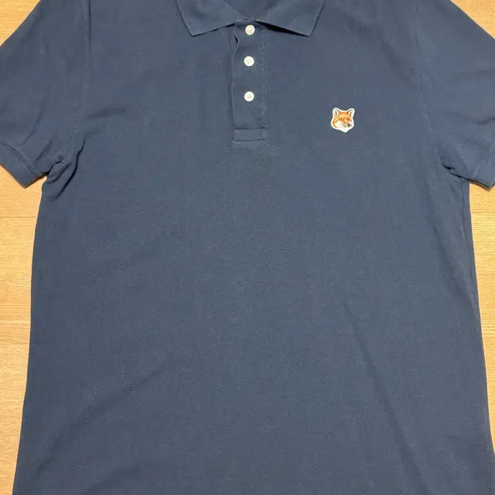 [BUNJANG] Maison Kitsuné Navy Polo T-shirt / 메종키츠네 카라티 네이비