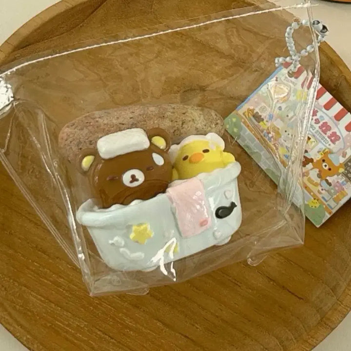 [BUNJANG] Rilakkuma "Bathtub Kuma" Handmade Squishy Toy (New) / 욕조쿠마 수제말랑이 (새상품) 리락쿠마 말랑이