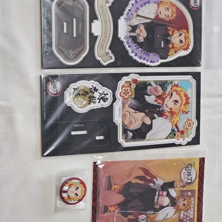 [BUNJANG] Demon Slayer Rengoku Acrylic Badge Bundle Set / 귀멸의 칼날 렌고쿠 아크릴 뱃지 일괄