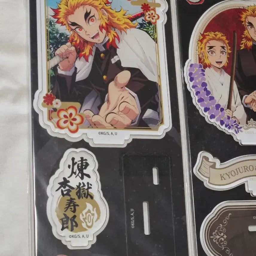 [BUNJANG] Demon Slayer Rengoku Acrylic Badge Bundle Set / 귀멸의 칼날 렌고쿠 아크릴 뱃지 일괄