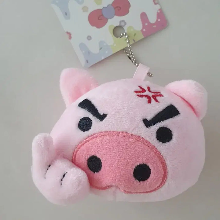 [BUNJANG] BuRiBuRiMon Face Plush Keychain New / 부리부리몬 얼굴 인형 키링 새상품