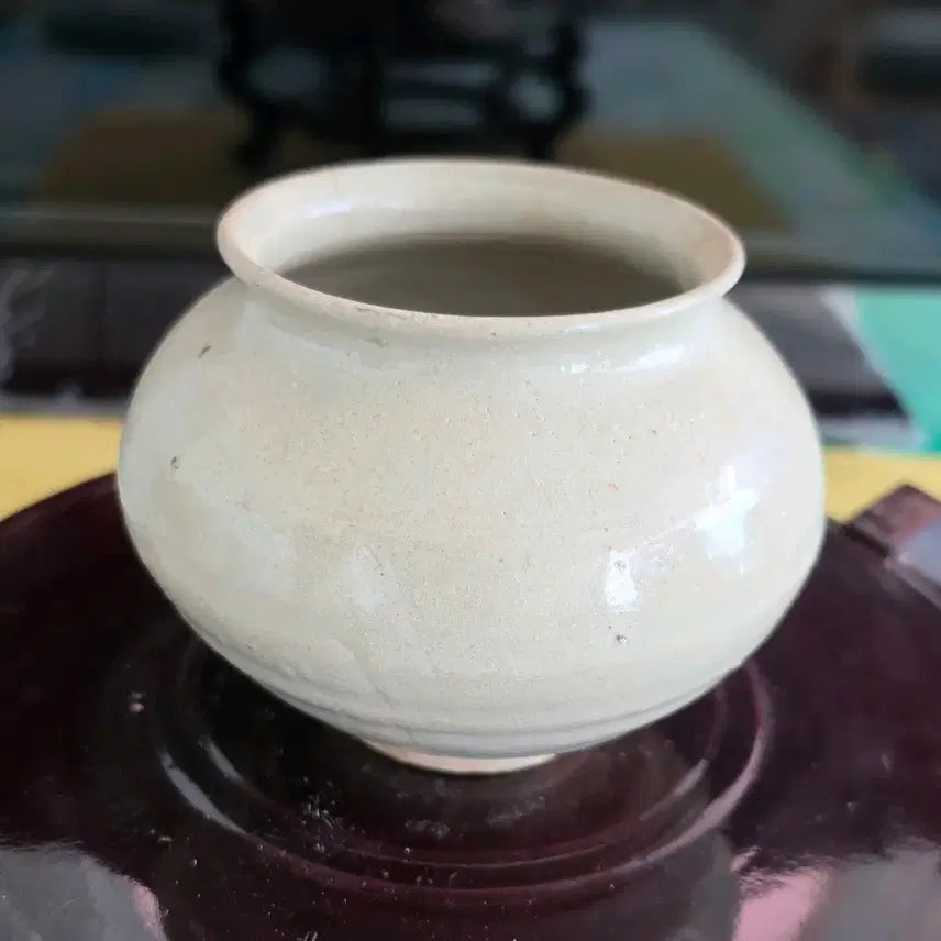 [BUNJANG] Joseon Dynasty White Porcelain Jar (Baekja Ho) Small Moon Jar / 조선시대 백자 항아리(백자호) 작은 달항아리