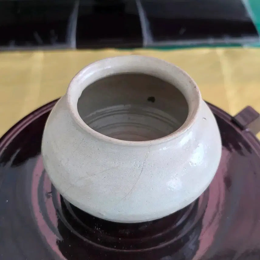 [BUNJANG] Joseon Dynasty White Porcelain Jar (Baekja Ho) Small Moon Jar / 조선시대 백자 항아리(백자호) 작은 달항아리