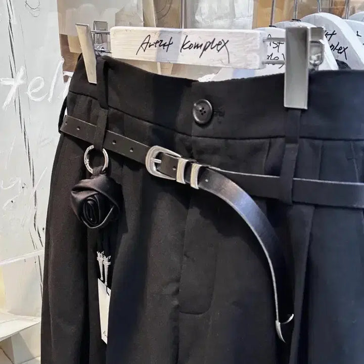 [BUNJANG] Artist Complex Cow Leather Western Belt Black / 아티스트 컴플렉스 소가죽 웨스턴벨트 블랙