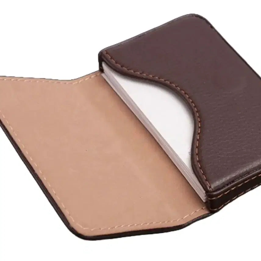 [BUNJANG] Basic PU Leather Magnetic Business Card Holder / 새제품 베이직 PU레더 마그네틱 명함케이스, 컬러 5가지색상 브라운
