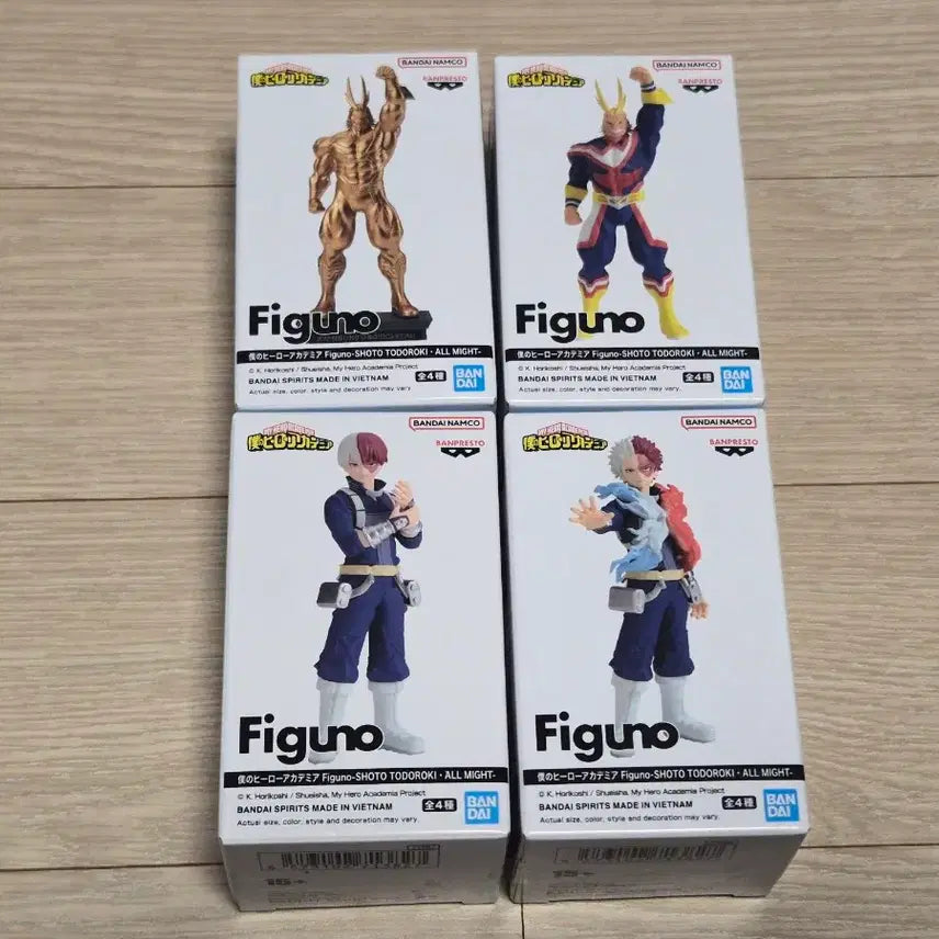 [BUNJANG] Figuno My Hero Academia 4-Figure Set (Shoto, All Might) / 4종 세트 피그노 Figuno 나의 히어로 아카데미아 피규어
