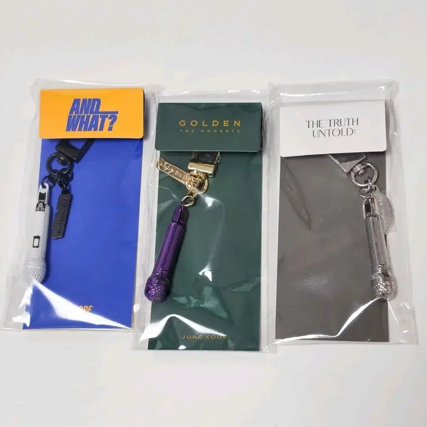 [BUNJANG] BTS J-Hope Jimin Jungkook Exhibition Mic Keychain Bundle Set / 제이홉 지민 정국 전시회 마이크 키링 일괄 방탄