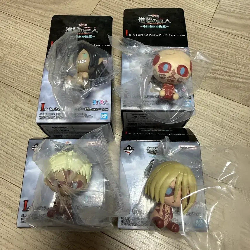 [BUNJANG] Attack on Titan Choco-Noko Figures Bundle Set / (새상품 일괄)제일복권 진격의거인 I상 초코노코 전종 일괄