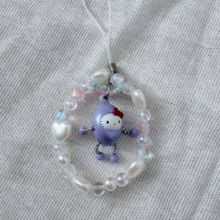 [BUNJANG] Hello Kitty Rabbit Charm Dangly Strap / 키티스트랩 가지 달랑이