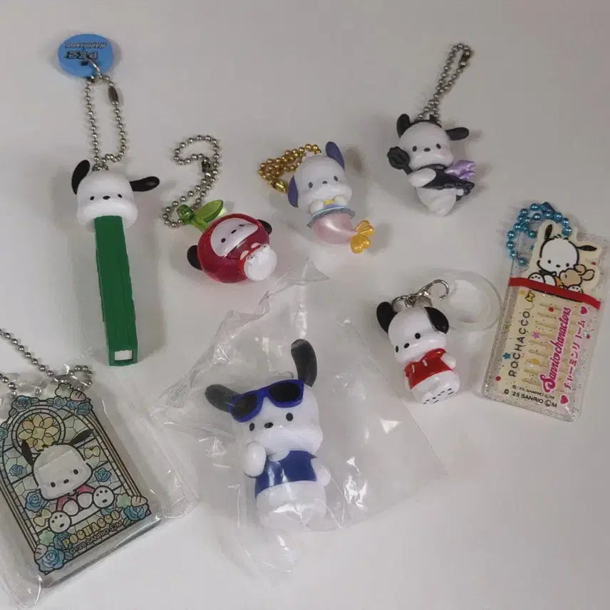 [BUNJANG] Pochacco Gachapon Keyring Bundle Set (8 pcs) / 포챠코 가챠 키링 8개 일괄