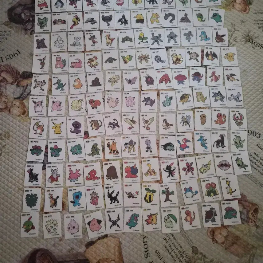 [SOLD OUT] 포켓몬 띠부씰 1, 2, 4, 9세대 중복 없이 130장 일괄 판매합니다