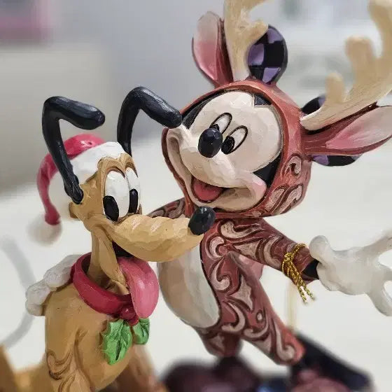 [BUNJANG] Jim Shore Disney Mickey &amp; Pluto Christmas Figurine 16cm / 짐슈어디즈니 미키와 플루토 크리스마스 피규어 16cm
