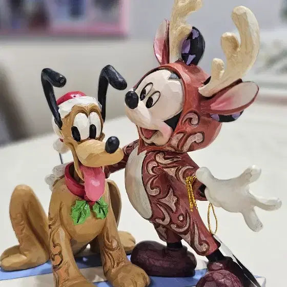 [BUNJANG] Jim Shore Disney Mickey &amp; Pluto Christmas Figurine 16cm / 짐슈어디즈니 미키와 플루토 크리스마스 피규어 16cm