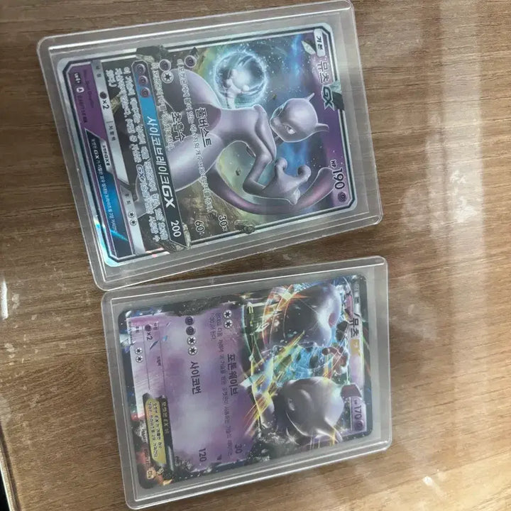 [BUNJANG] Pokemon 2016 XY Mewtwo &amp; Mewtwo GX Trading Cards / 포켓몬 카드 2016년 XY뮤츠랑 뮤츠 GX