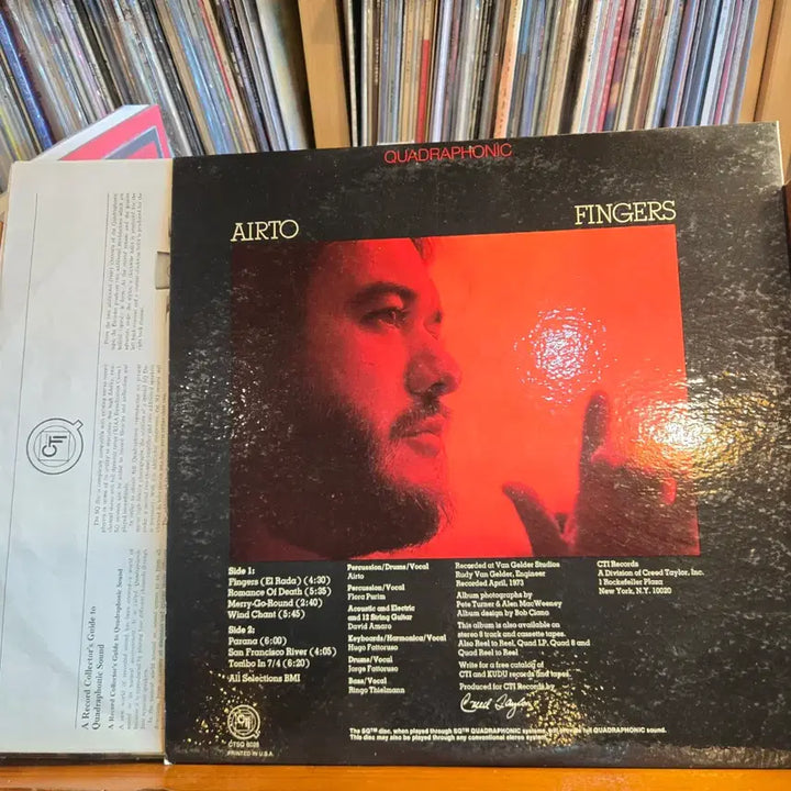 [BUNJANG] Airto Fingers 1973 US First Press LP NM/NM+ / Airto.fingers.73.US.초반.NM/NM+.민트급LP